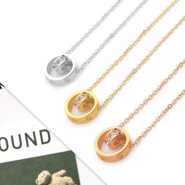 TN360 Dây chuyền titan vòng tròn cartier