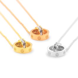 TN360 Dây chuyền titan vòng tròn cartier