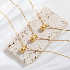 TN458 Dây chuyền titan mặt hình giọt nước