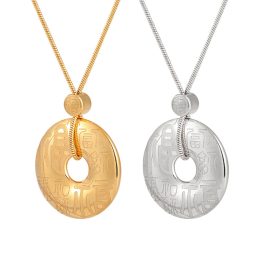 TN559 Dây chuyền titan đồng tiền tròn chữ phúc