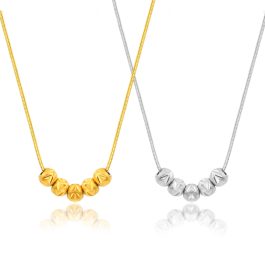 TN680 Dây chuyền mì titan xỏ 5 viên bi phun cát chạm móc máy