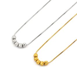 TN680 Dây chuyền mì titan xỏ 5 viên bi phun cát chạm móc máy