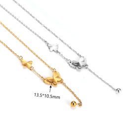 TN736 Dây chuyền nữ titan con bướm chạm khía