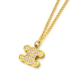 TN873 Dây chuyền vòng cổ nữ titan 2 chữ X Chanel đính full kim