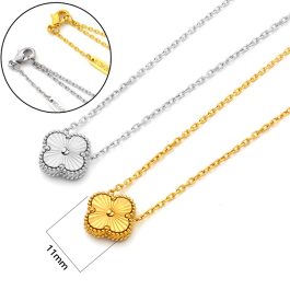 TN881 Dây chuyền titan van cleef size 11mm chạm móc máy