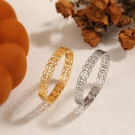 TV176 Vòng tay nữ titan kim tiền