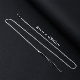 D002 Dây chuyền trơn không mặt kiểu lưới