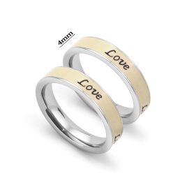 NC004 Nhẫn inox cặp đôi chữ love