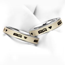 NC008 Nhẫn cặp I Love You inox cao cấp, nhẫn đôi inox