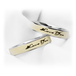 NC016 Nhẫn inox cặp đôi love you