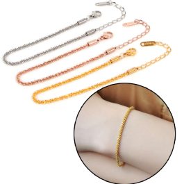 TA220 Lắc tay titan dây xoắn trơn không phụ kiện