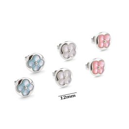 TB320 Bông tai nữ titan LV hình tròn