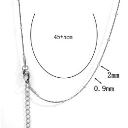 TN528 Dây chuyền titan bi cách điệu