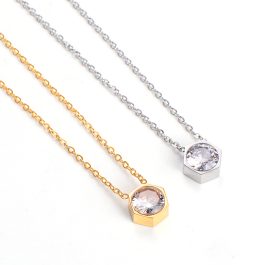 TN806 Dây chuyền nữ titan đầu con tán , đầu con ốc đính kim 6ly