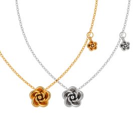 TN903 Dây chuyền thép titan hoa hồng cách điệu