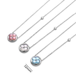 TN904 Dây chuyền vòng cổ titan nữ hoa 4 cánh LV