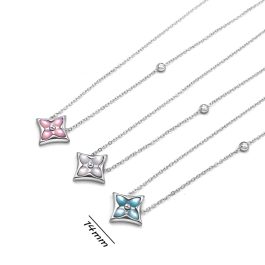 TN905 Dây chuyền vòng cổ titan nữ hoa hinh thoi LV