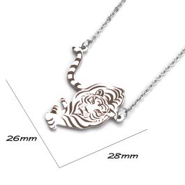 DC004 Dây chuyền inox tuổi dần hình con hổ trong 12 con giáp