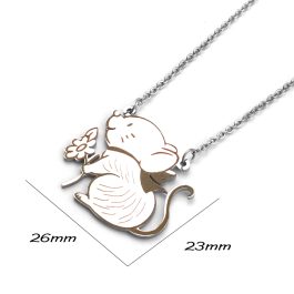 DC005 Dây chuyền inox tuổi tý hình con chuột trong 12 con giáp