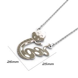 DC006 Dây chuyền inox tuổi tỵ hình con rắn trong 12 con giáp