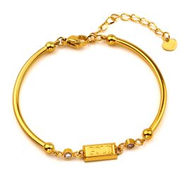 TA096 Lắc tay nữ titan thỏi vàng