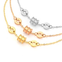 TA366 Lắc tay titan ống tròn nhỏ số la mã hiệu BVL