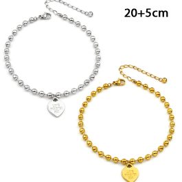 TA665 Lắc chân bi titan trái tim love forever 520