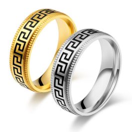 TC063 Nhẫn titan họa tiết vạn lý trường thành