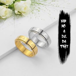TC141 Nhẫn titan inox nam mô a di đà phật