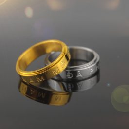 TC141 Nhẫn titan inox nam mô a di đà phật