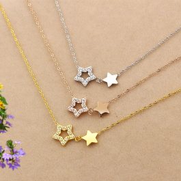 TN078 Dây chuyền titan ngôi sao cách điệu