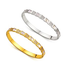 TV185 Vòng tay nữ titan kiểu rắn cổ điển BVL