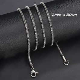DN175 Dây chuyền inox tròn 2mm x 50cm