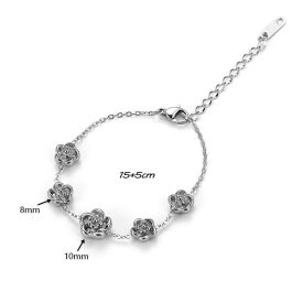 TA334 Lắc tay titan hoa hồng