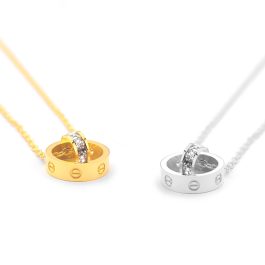 TN360 Dây chuyền titan vòng tròn cartier