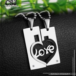 MC140 Mặt dây chuyền cặp đôi mảnh ghép chữ love