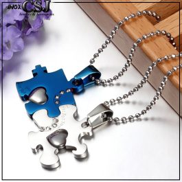 MC185 Dây chuyền inox cặp đôi mảnh ghép