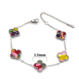 TA031 Lắc tay titan hoa 4 cánh van cleef