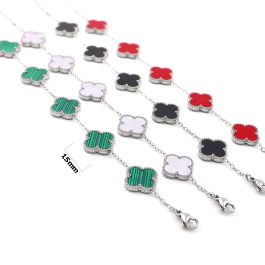 TA081 Lắc tay nữ titan hoa 4 cánh van cleef 15mm