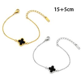 TA108 Lắc tay nữ titan 1 bông hoa 4 cánh Van Cleef LV