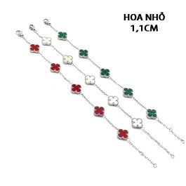 TA146 Lắc tay titan hoa 4 cánh van cleef loại bông nhỏ 11mm