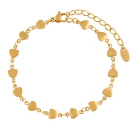 TA182 Lắc tay nữ titan mắc xích hình trái tim