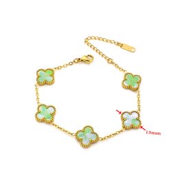 TA186 Lắc tay 5 bông hoa 4 cánh van cleef 13mm