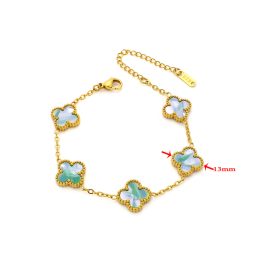 TA221 Lắc tay 5 bông hoa 4 cánh van cleef 13mm