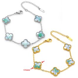 TA221 Lắc tay 5 bông hoa 4 cánh van cleef 13mm