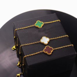 TA253 Lắc tay titan hoa 4 cánh Van Cleef LV