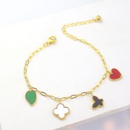 TA286 Lắc tay nữ titan thời trang tim bướm lá van cleef