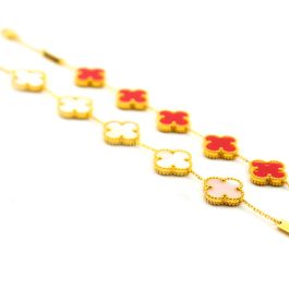TA473 Lắc tay titan nữ hoa 4 cánh van cleef 15mm