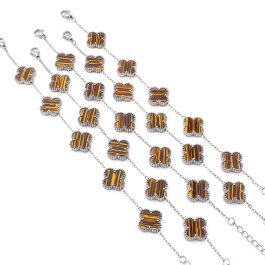 TA494 Lắc tay titan hoa 4 cánh van cleef