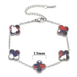 TA496 Lắc tay titan hoa 4 cánh van cleef